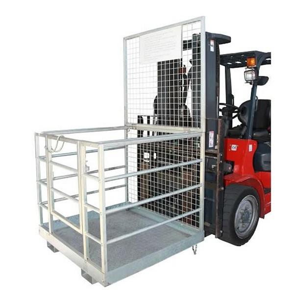 Carrello Elevatore Diesel Con Piattaforma Elevatrice A Gabbia