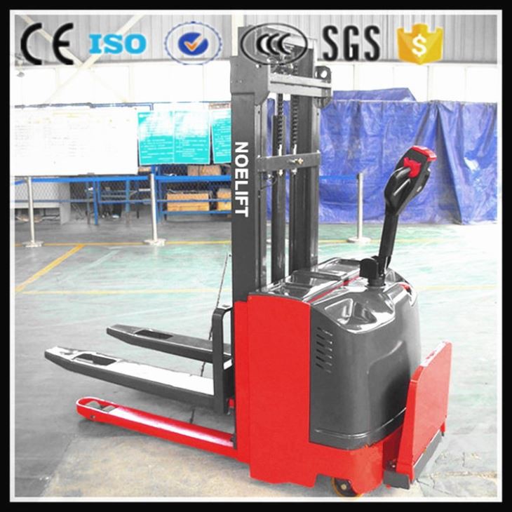 Narrow Small Lift Electric Motor Pallet Stacker factory