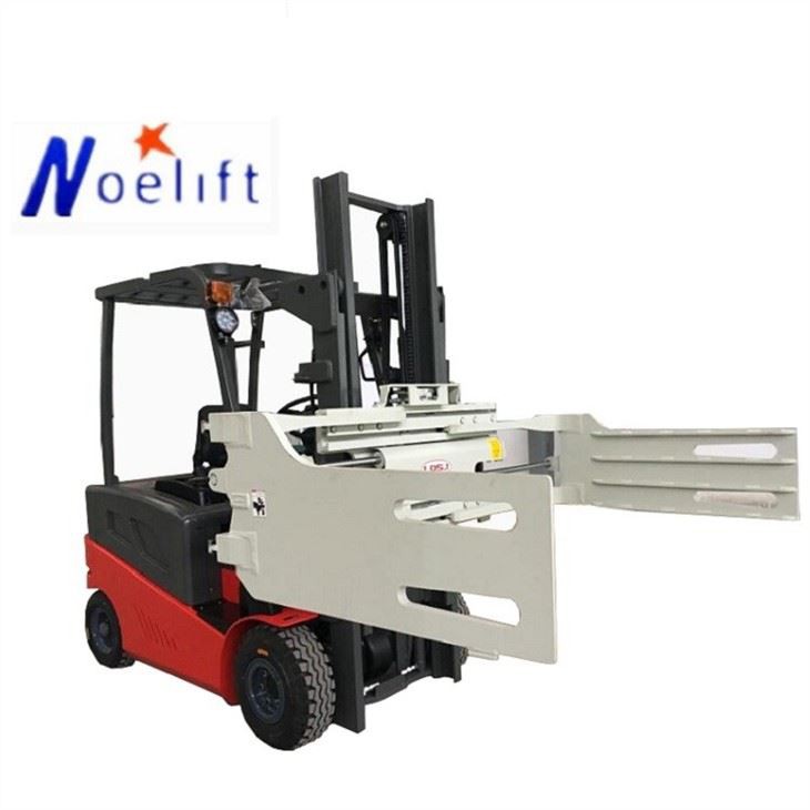 Carrello elevatore elettrico da 2 tonnellate più sicuro con centro a bassa gravità con pinza per balle