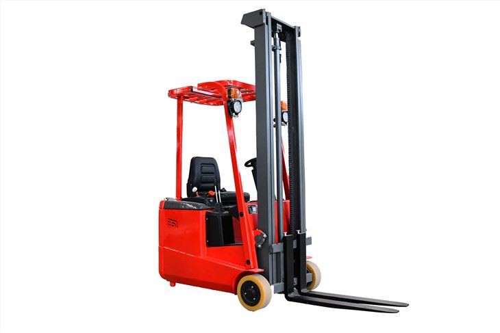 1500kg 3meters 3-ruote Carrello elevatore completamente elettrico con batteria potente