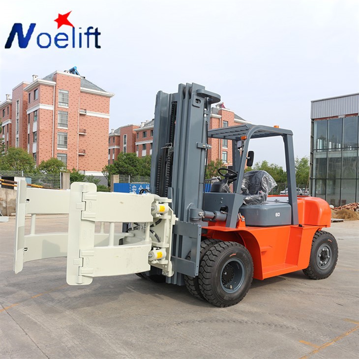 Isuzu Engine Diesel Forklift With paper roll clamp